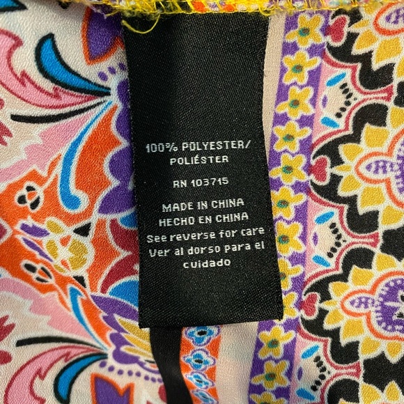 Zac & Rachel Colorful Bohemian Floral 3/4 Sleeve Blouse NWOT Size 3X - Picture 10 of 10